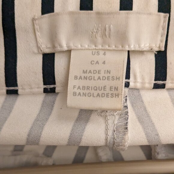 NWOT H&M striped stretchy pants - Picture 3 of 4